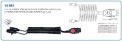 AKSA 14057 RÖMORK TIR FİŞİ 15 Lİ ADAPTÖR POLİÜRETAN KABLOLU 4,5M